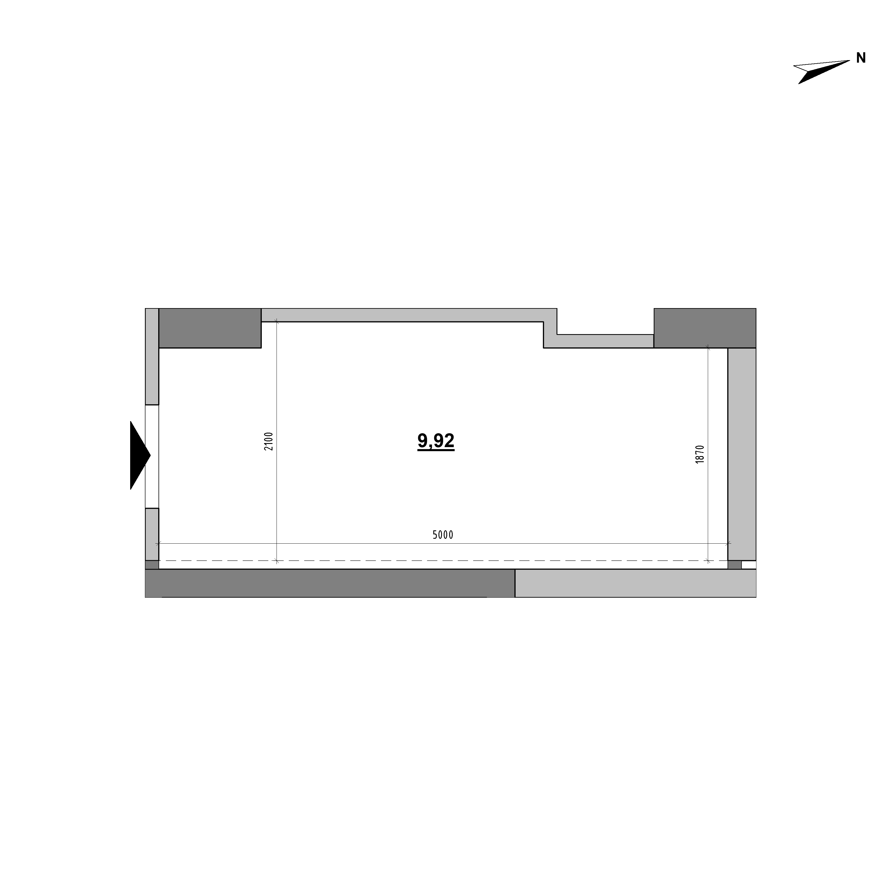 RC Big Ben: space planning area 9.92 m<sup>2</sup>