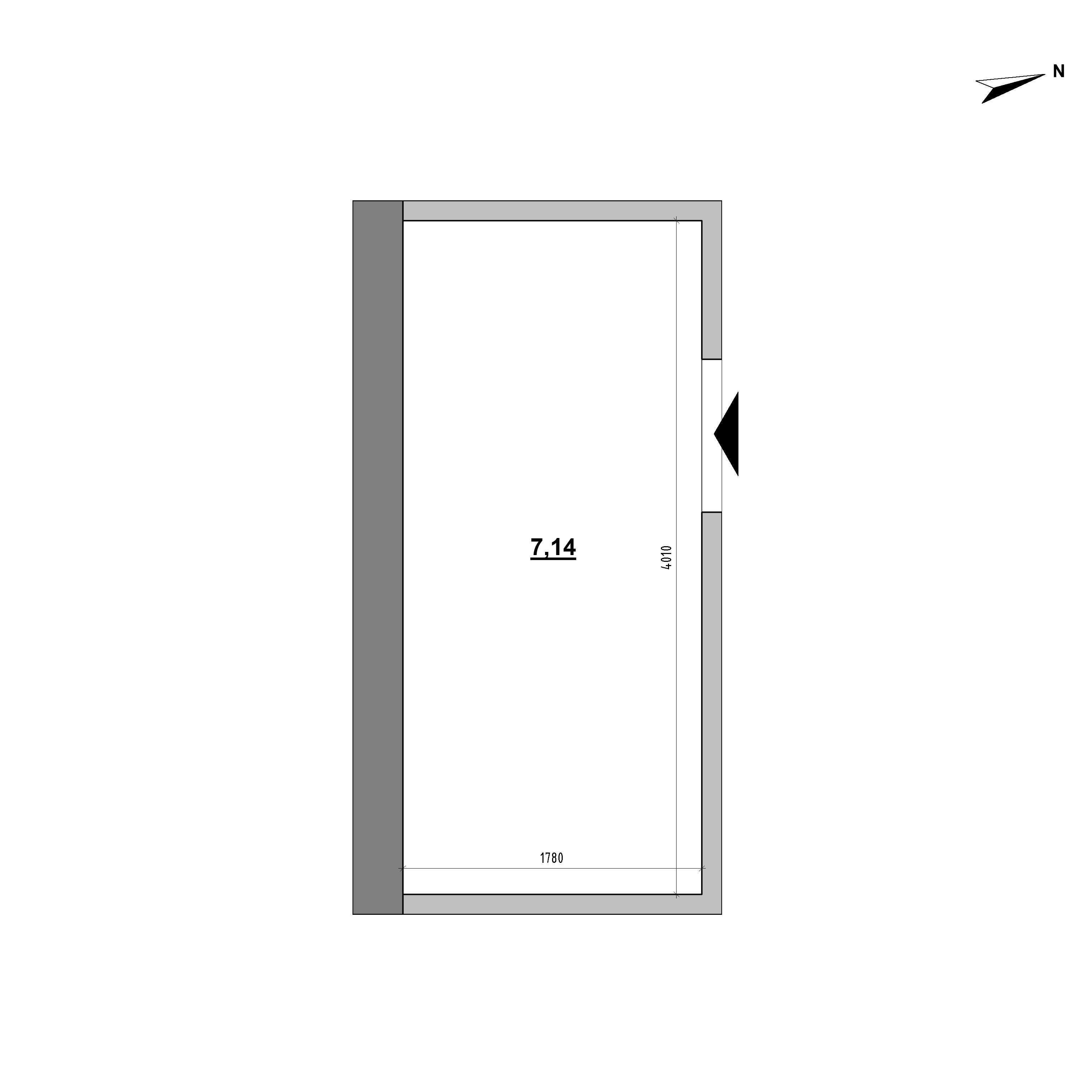 RC Big Ben: space planning area 7.14 m<sup>2</sup>
