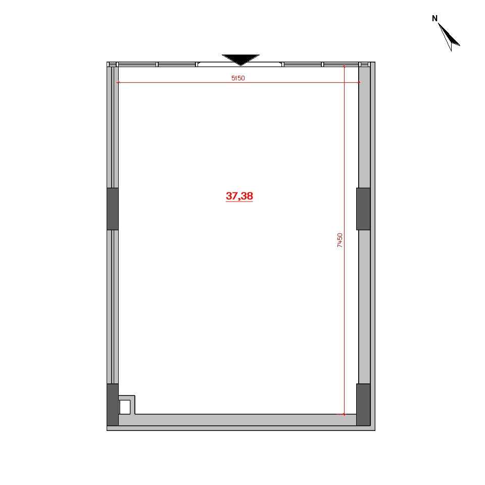 RC Big Ben: space planning area 37.38 m<sup>2</sup>