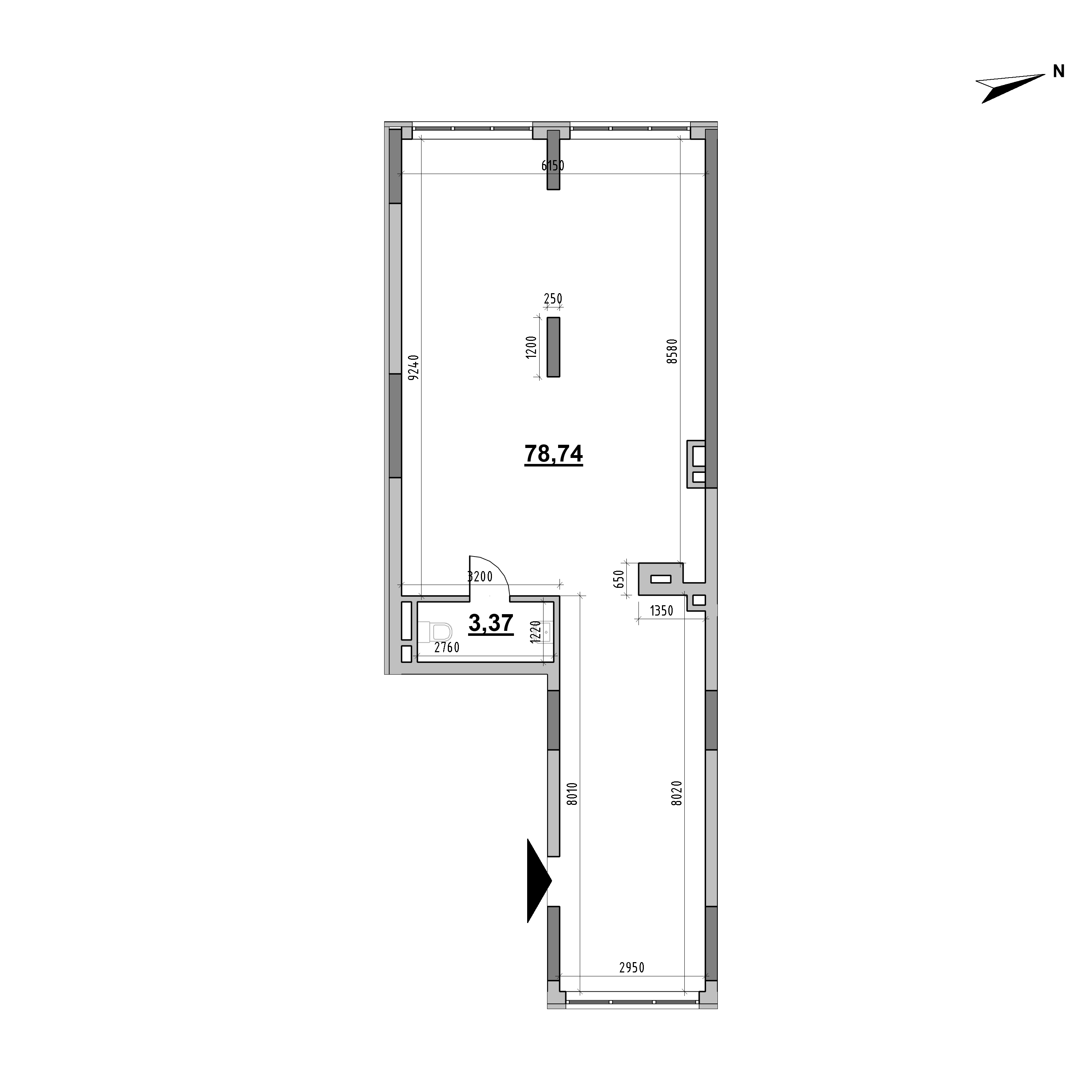 RC Nordica Residence: space planning area 90.86 m<sup>2</sup>