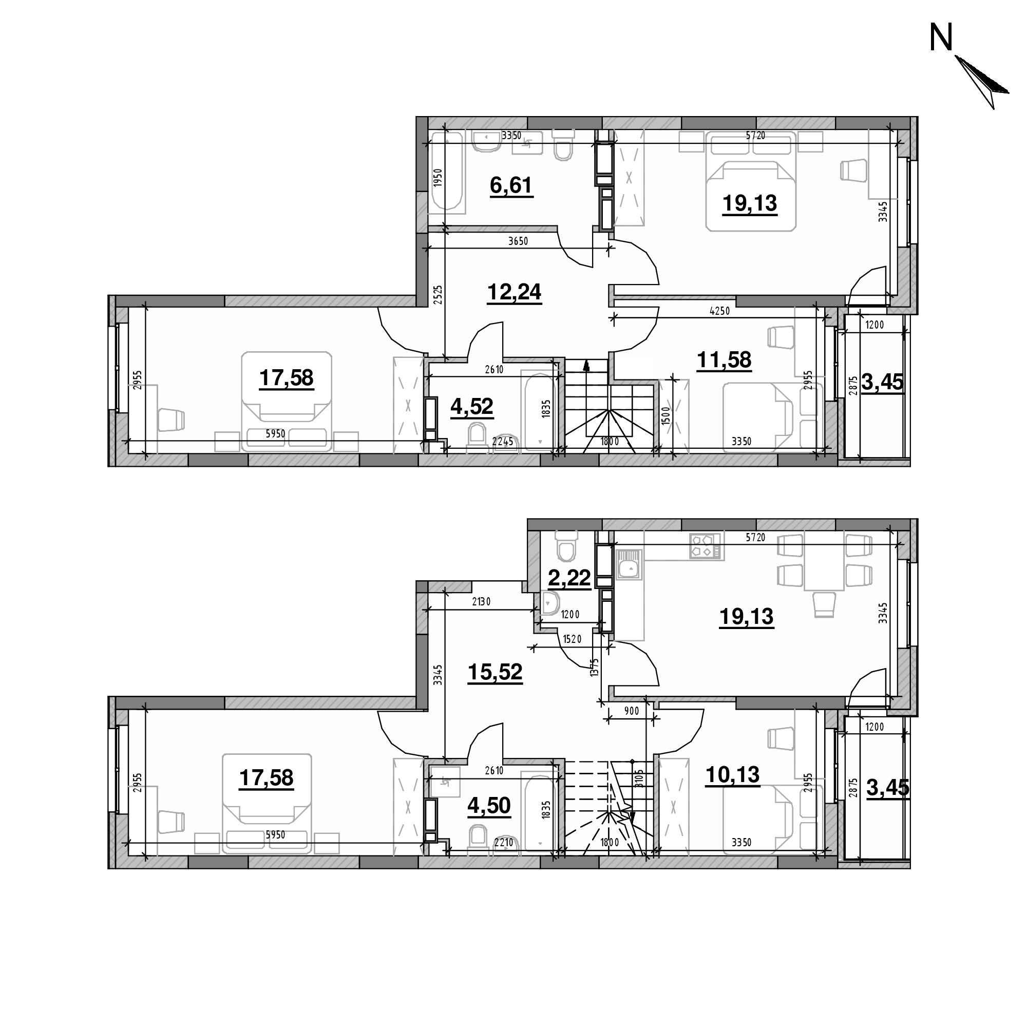 RC Оk'Land: planning 5-bedroom apartment, №275, 147.8 m<sup>2</sup>