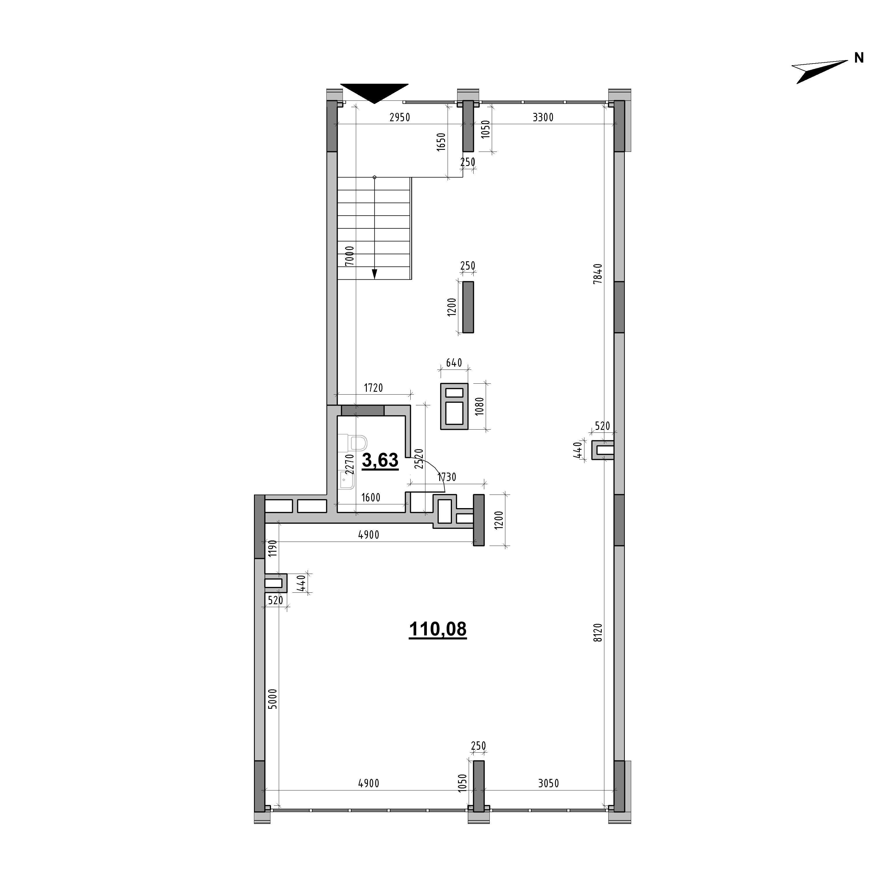 RC Nordica Residence: space planning area 113.71 m<sup>2</sup>