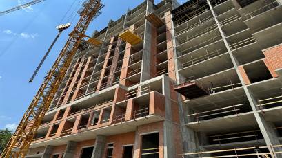 ЖК Nordica Residence: в другому будинку другої черги завершено зведення монолітних конструкцій 14 поверху