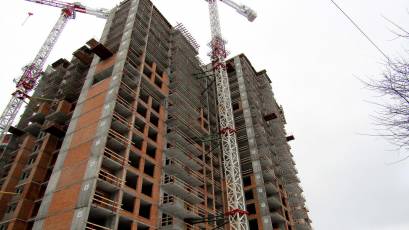 ЖК Maxima Residence: у першій секції ведуться роботи з облаштування монолітних конструкцій на 23-му поверсі