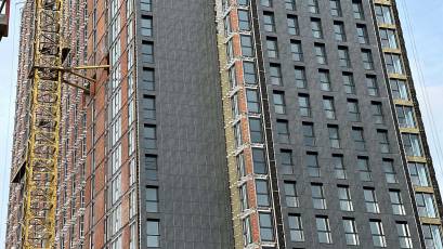 ЖК Nordica Residence: в першому будинку продовжуються фасадні роботи